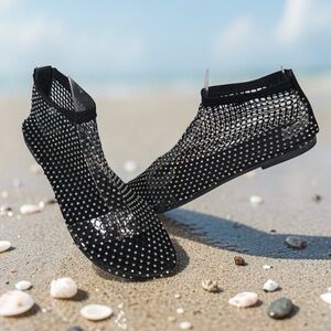 Rhinestone Mesh Women's Flats Size 38-8